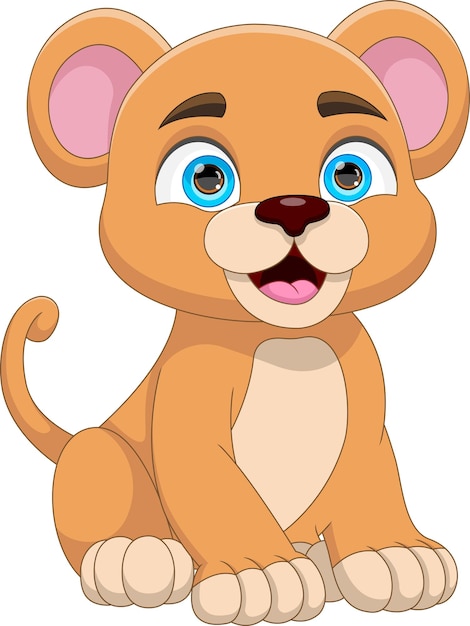 Vector cute baby cougars cartoon