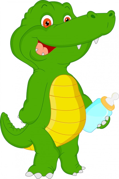 Cute baby crocodile cartoon