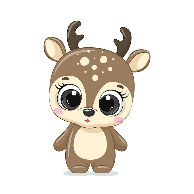 Vector cute baby deer.