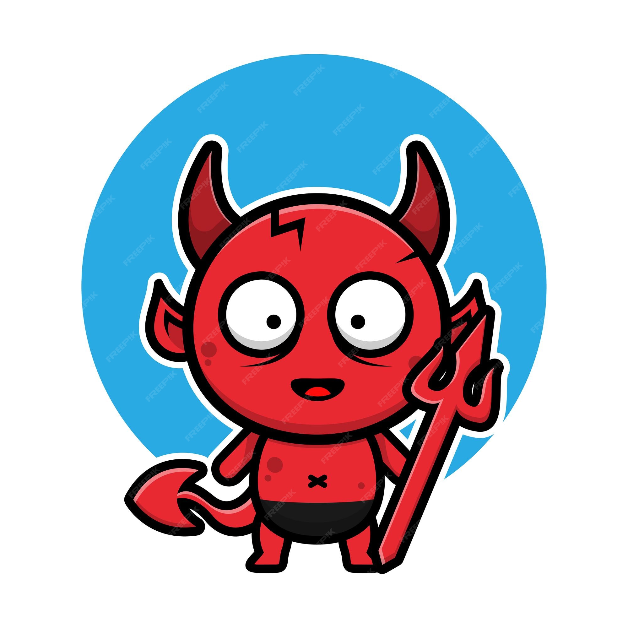 Premium Vector | Cute baby devil halloween cartoon vector illustration