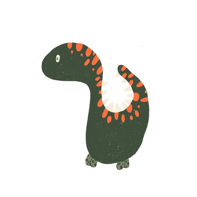 かわいい赤ちゃん恐竜手描き