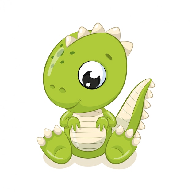 Cute baby dinosaur illustration.  illustration for baby shower, greeting card, party invitation, fashion clothes t-shirt print.