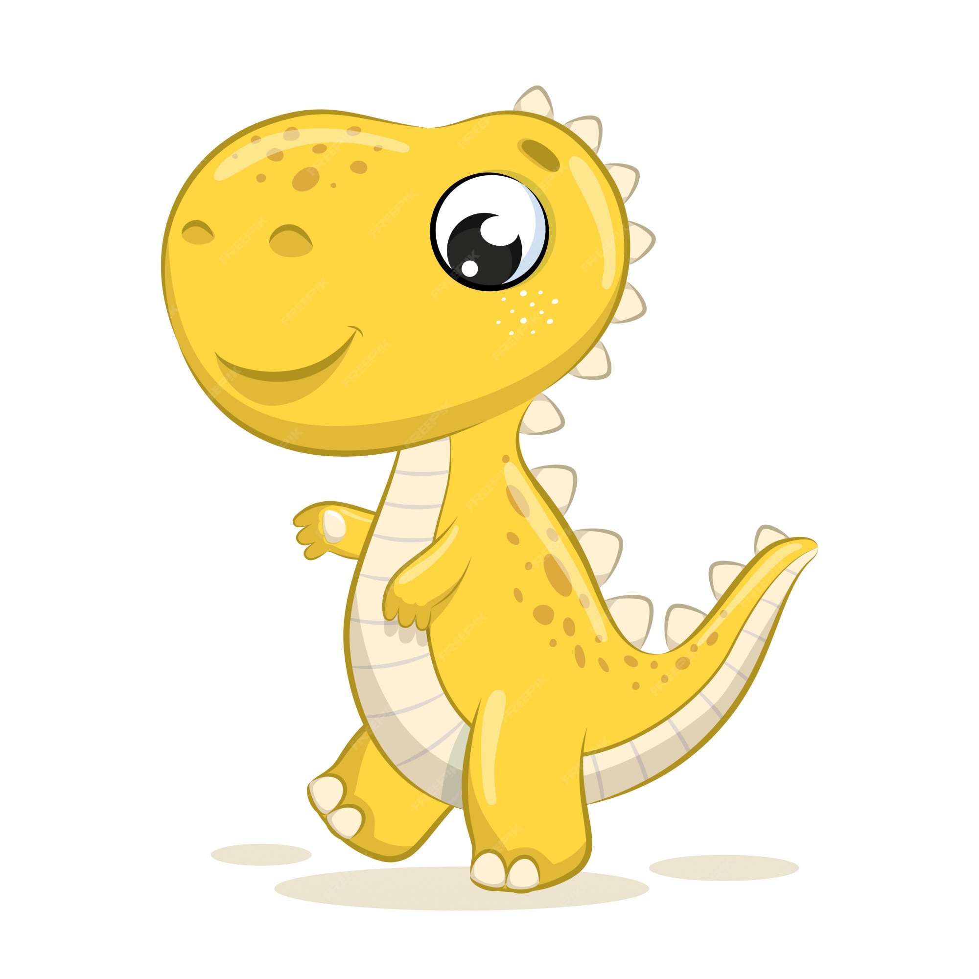 Premium Vector  Cute little dinosaur playing with butterflies