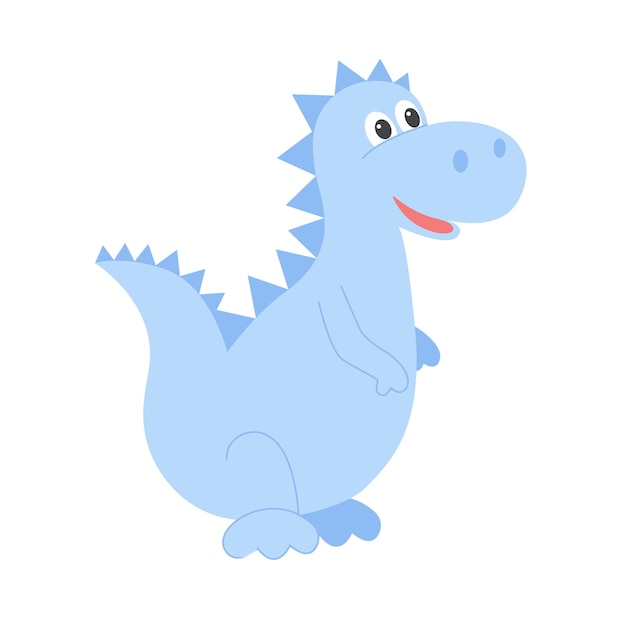 Cute baby dinosaur vector illustration isolated icon