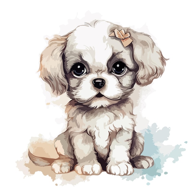 Cute Baby Dog Sublimation Clipart