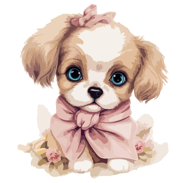 Cute Baby Dog Sublimation Clipart