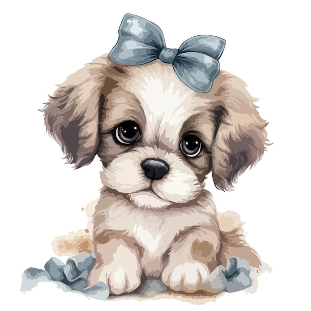 Cute baby dog sublimation clipart