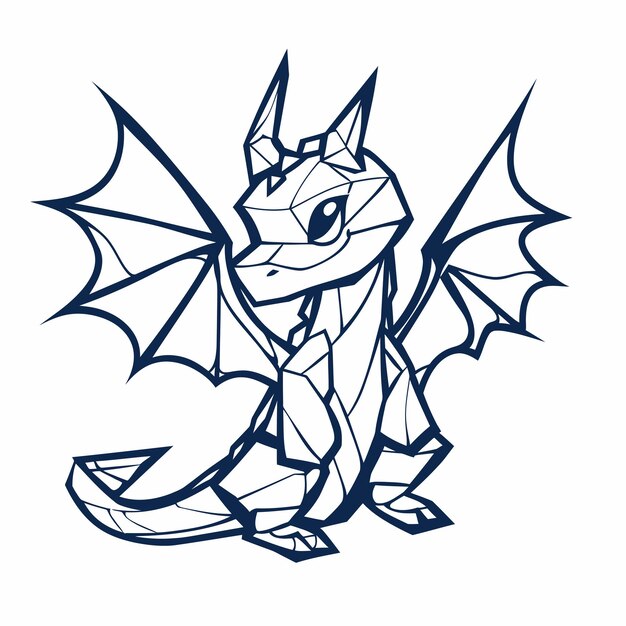 Vector cute baby dragon cartoon