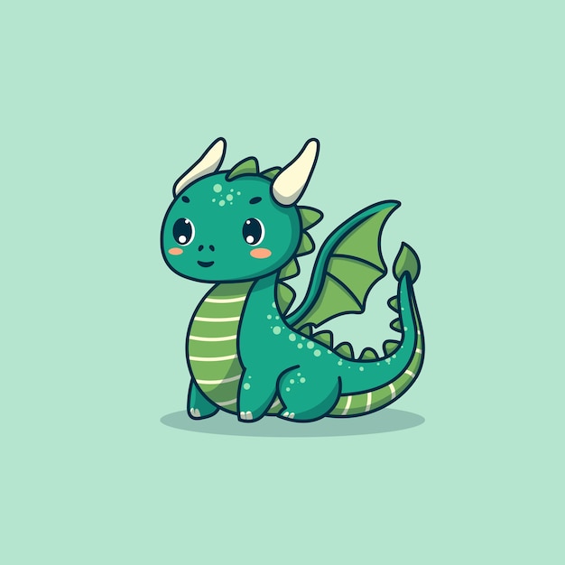 cute baby dragon vector