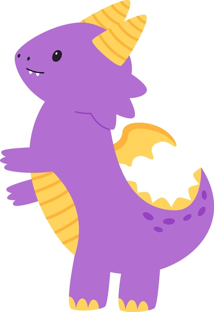 Vector cute baby dragon