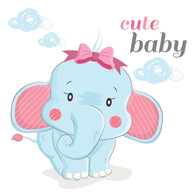 Cute baby elephant