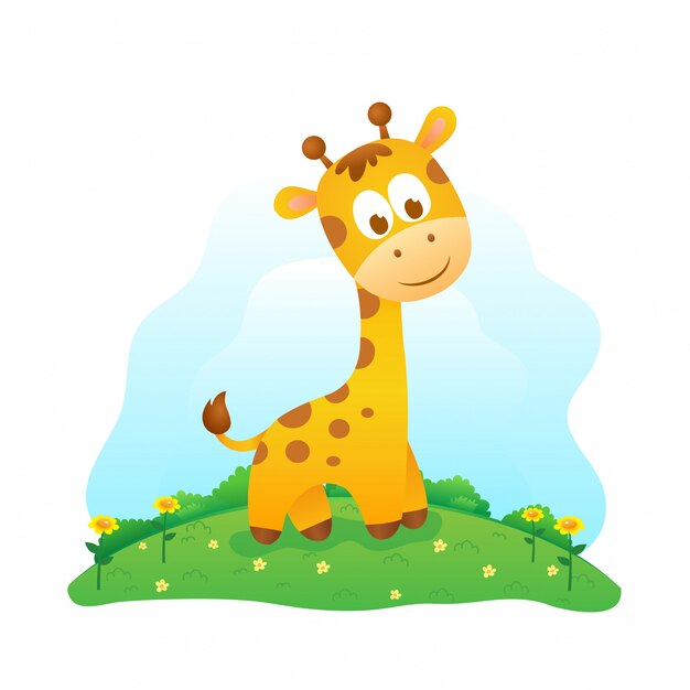 Cute baby giraffe