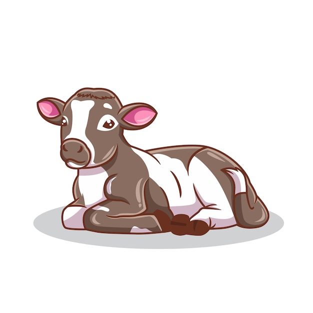 Cute baby goat vector illustration