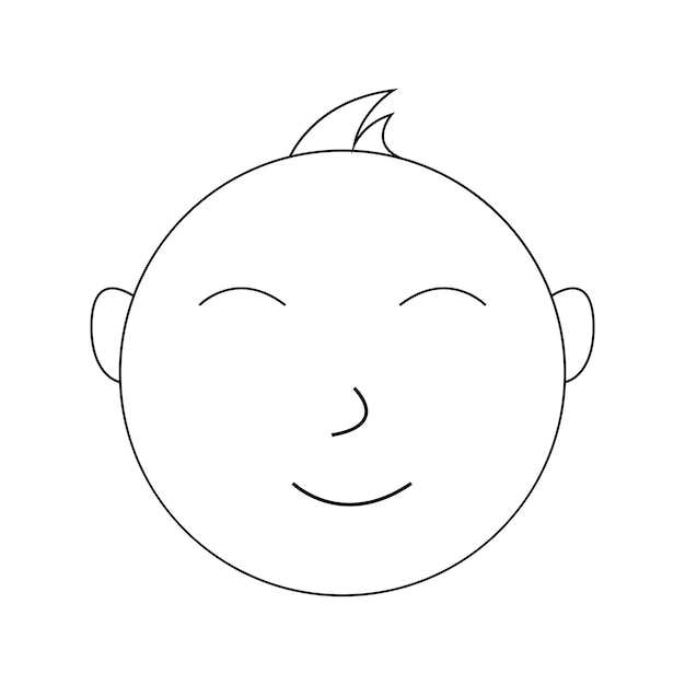 Vector cute baby icon vector template