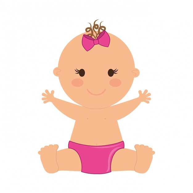 Vector cute baby icon