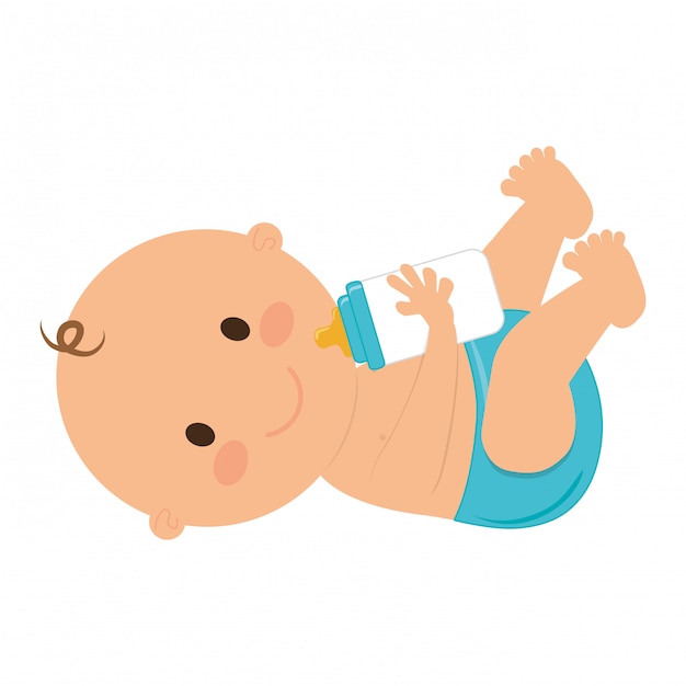 Vector cute baby icon