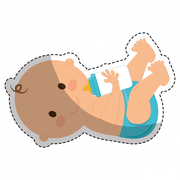 Vector cute baby icon