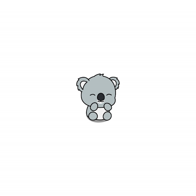 Cute baby koala cartoon