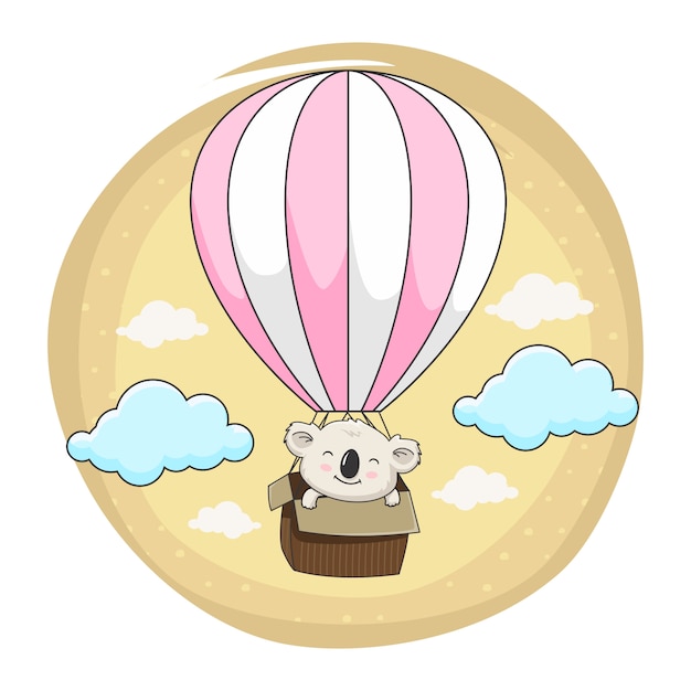  Cute Baby Koala Fly with Air Balloon