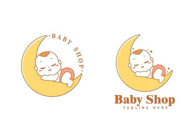 Cute baby logo for babyshop baby care baby store baby product company logo