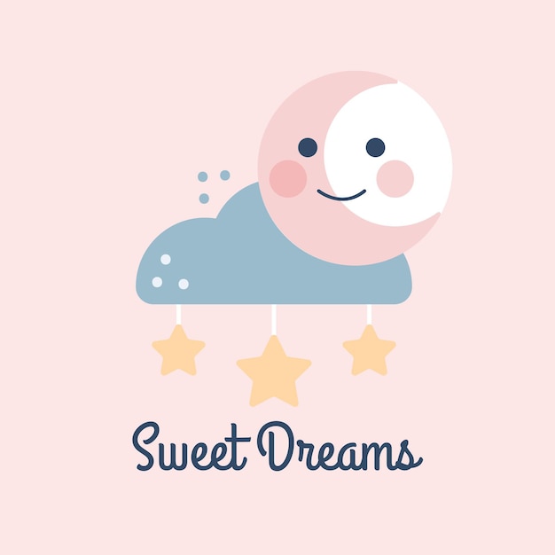 Cute baby logo template