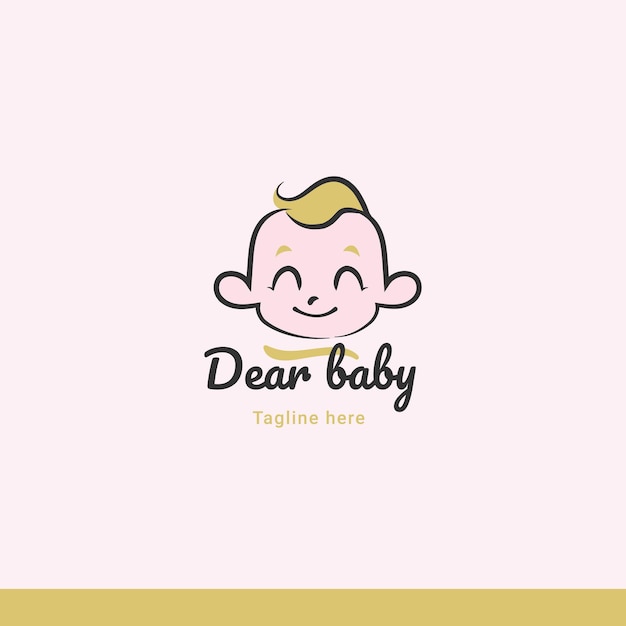 Vector cute baby logo