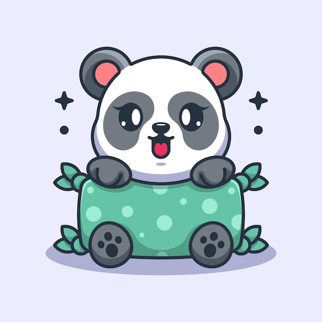 Cute panda hugging toy kawaii cartoon vector character. Adorable, happy and  funny animal playing isolated sticker, patch, kids book illustration. Anime  baby panda bear emoji on white background 4530758 Vector Art at