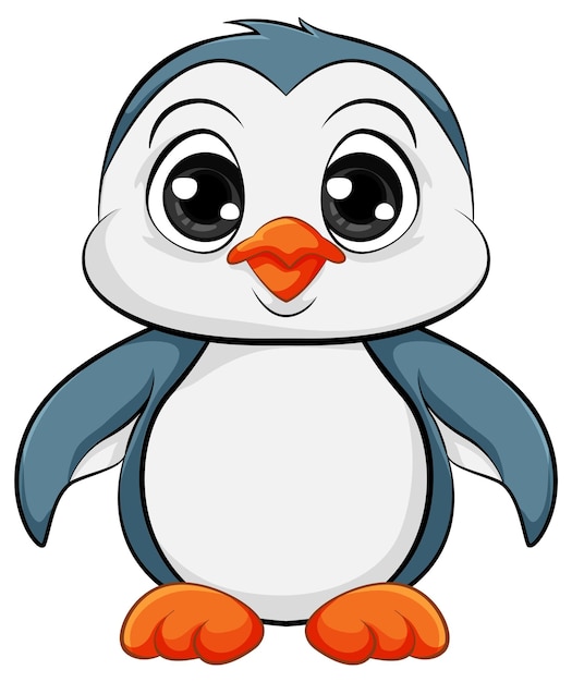 Vector cute baby penguin