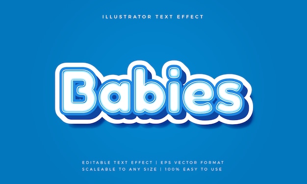 Cute Baby Playful Text Style Font Effect