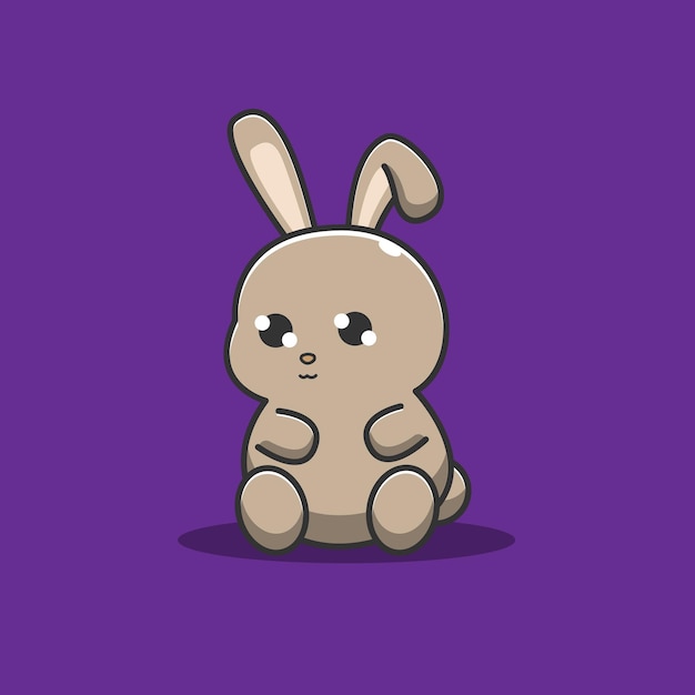 Vector cute baby rabbit