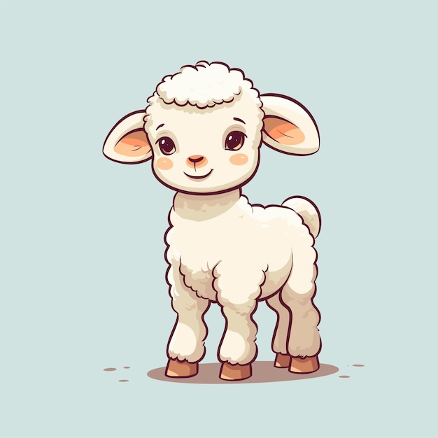 Cute baby sheep illustration of a little sheep