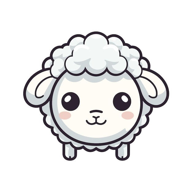 cute baby sheep Illustration of a little sheep