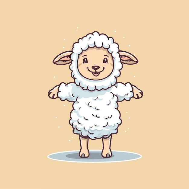 cute baby sheep Illustration of a little sheep