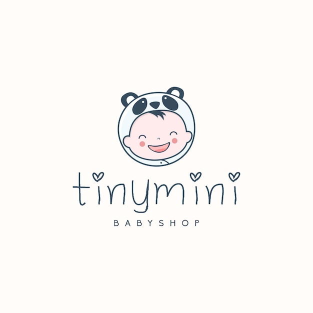 Cute baby shop logo inspitaion vector premium