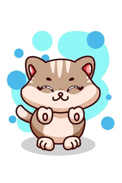 かわいい赤ちゃんの小さな猫のイラスト