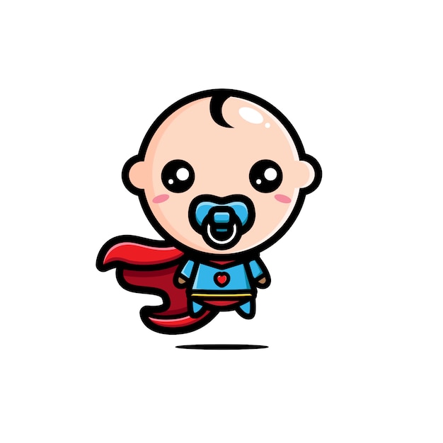 Cute baby superhero 