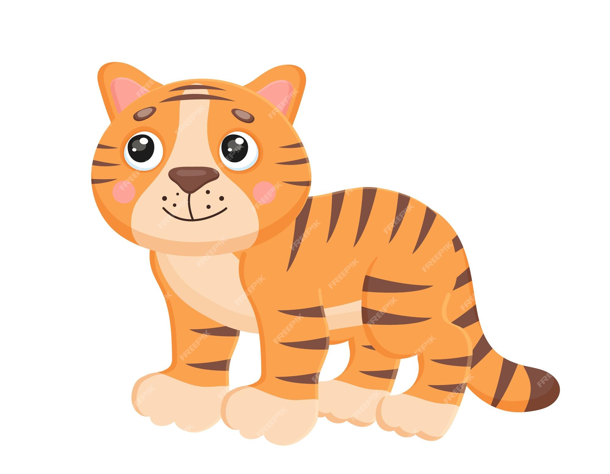 Wild bengal tiger nature mammal cartoon animal Vector Image