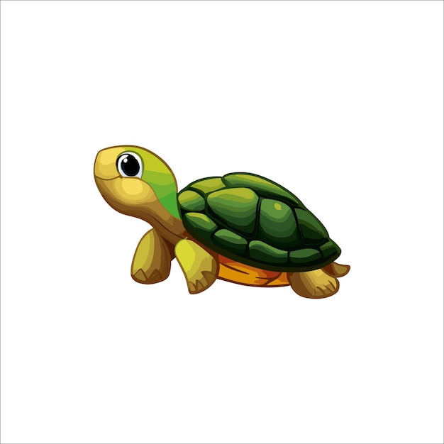 Cute baby turtle clipart vector illustration