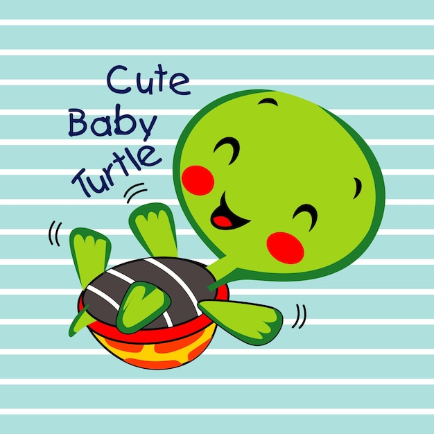 cute baby turtle design cartoon vector illustration
