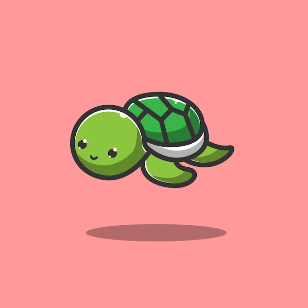 Premium Vector  Cute baby turtle vector illustration