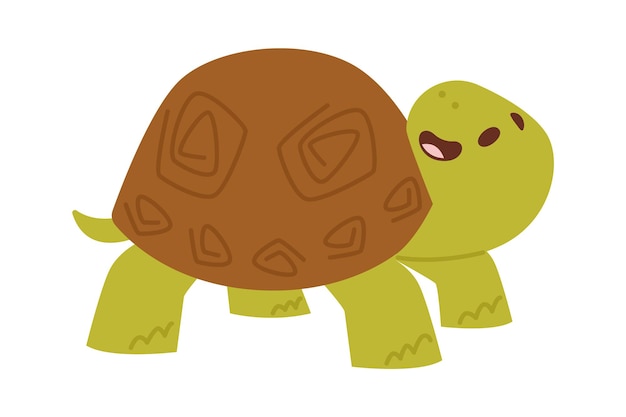 Vector cute baby turtle