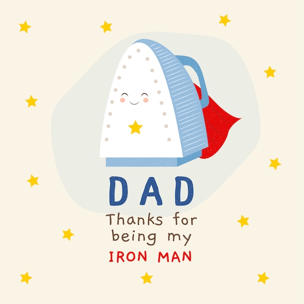 Vector cute background fathers day