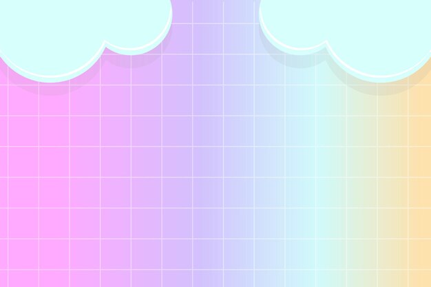 かわいい背景グリッドベクトル