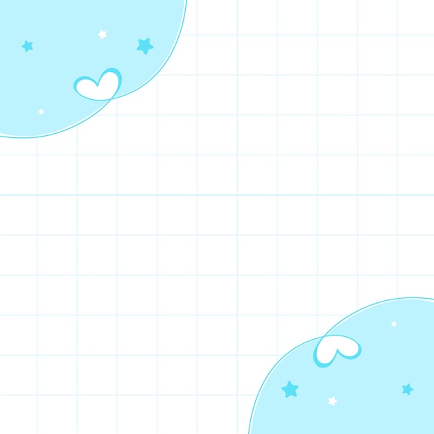 Cute background grid with clouds Vector