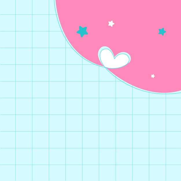 Cute background grid with hearts Vector