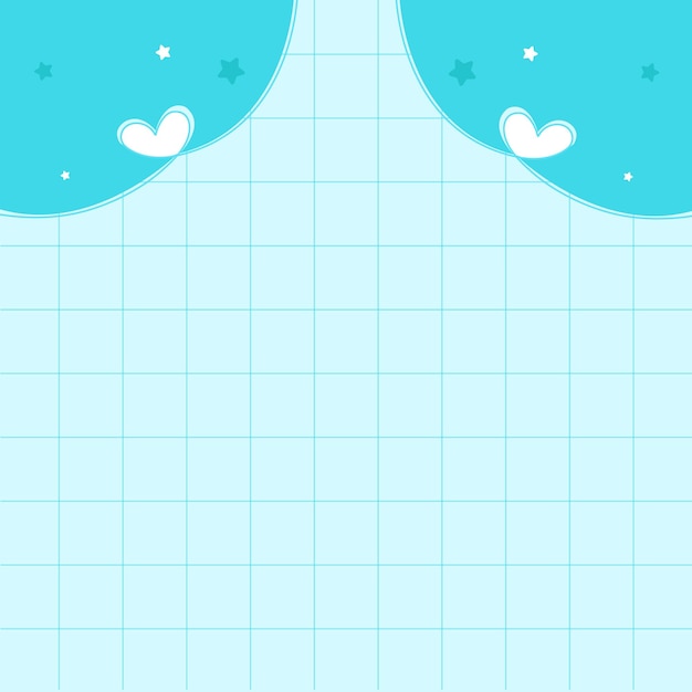 Cute background grid with hearts Vector