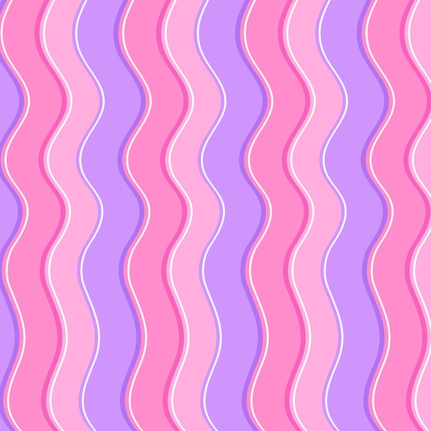 Cute background pattern colorful waves illustration vector