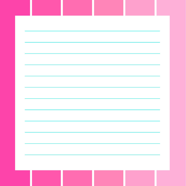 cute background pink stripes with white sheet of paper vector