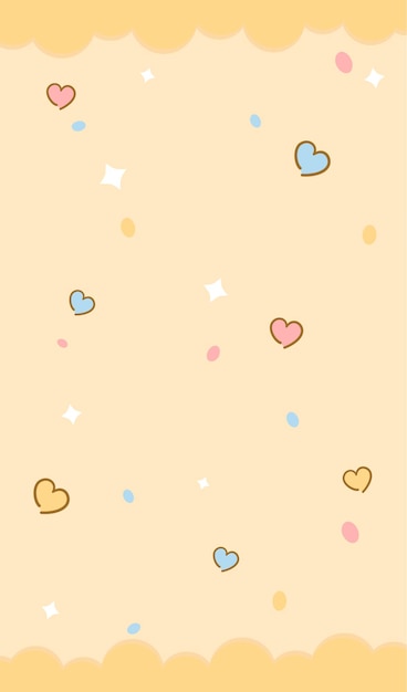 Vector cute background purple hearts vector