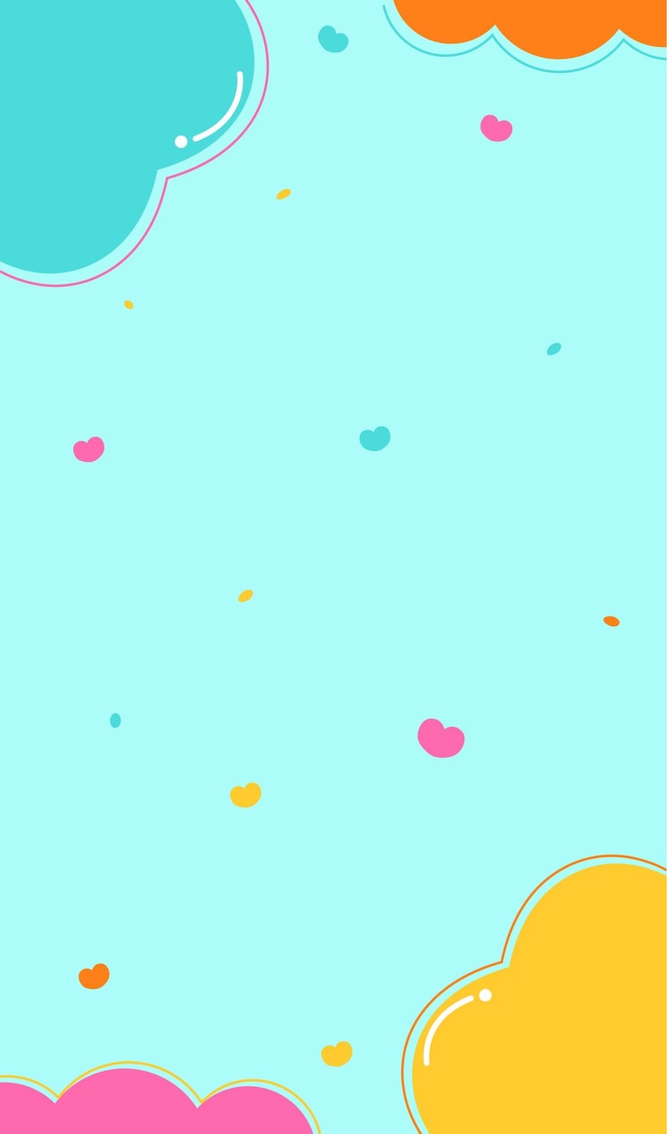 cute background vector with hearts and dots